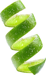 Curly lime peel twist