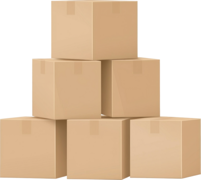 stack of cardboard boxes