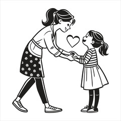 International Mother Day vector art illustration