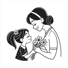 International Mother Day vector art illustration