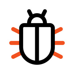 bug outline color icon