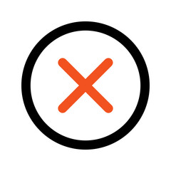 failed outline color icon