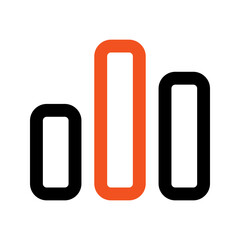 graph bar outline color icon