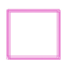 Square line and  draw purple line illustration for decoration pattern or creative idea