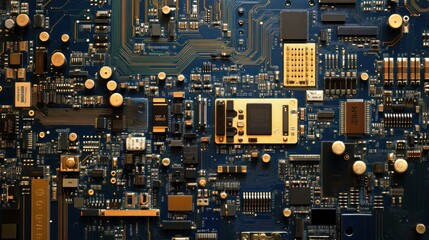 Close-up Circuit Board Technology Components