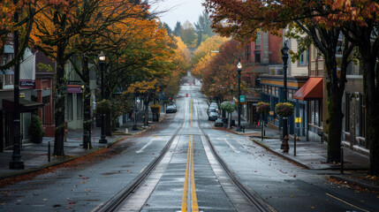 Fototapeta premium Capitol Hill on a quiet morning, empty streets and a calm atmosphere