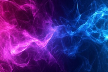 Fototapeta premium Abstract futuristic background with neon blue and magenta streaks and digital glow effect.