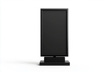 Totem light box billboard advertising poster mockup. Digital lightbox icon black display banner