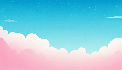 Fototapeta premium pink background with clouds and sun