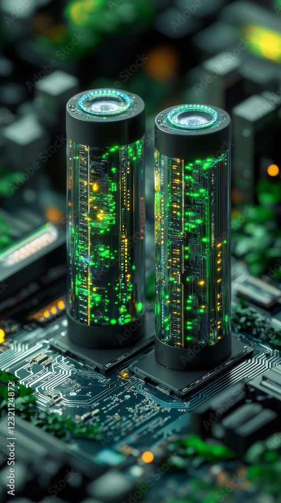 Poster quantum computing revolutionizing processing power with bio-organic batteries