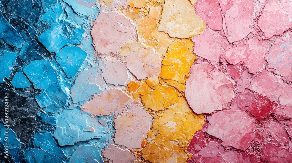 Aufkleber A beautifully crafted terrazzo texture showcases a blend of soft pastel colors, inviting a sense of calm and creativity. Its unique design enhances modern spaces with elegance and charm