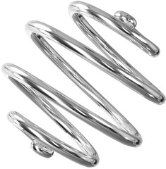 3D Chrome Silver abstract shape, futuristic metallic ilustration