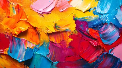 Abstract Oil Paint Swirls: An artistic masterpiece of vibrant color, capturing the dynamic strokes...