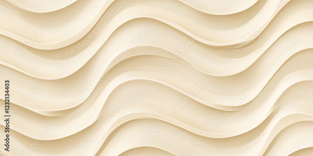 Poster cream textures wallpaper with silky smooth flowing wave patterns. the light, neutral tones create a 