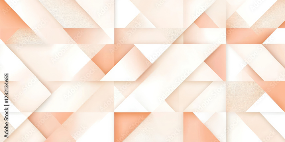 Aufkleber soft peach and white geometric background for business presentation. abstract minimalist seamless pa