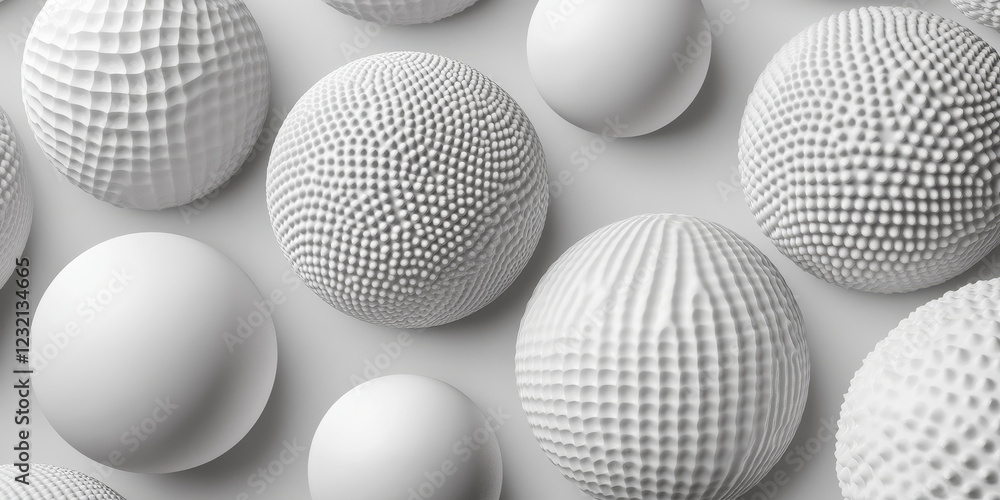 Canvas Prints light gray spherical carbon textures with subtle, intricate patterns. a clean and modern aesthetic f
