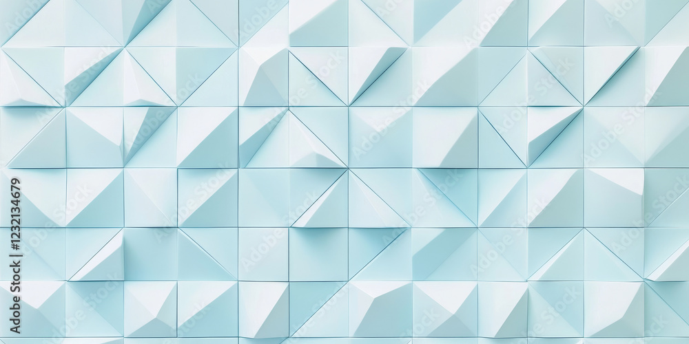 Poster light blue and white geometric background for business presentation. abstract seamless pattern of tr