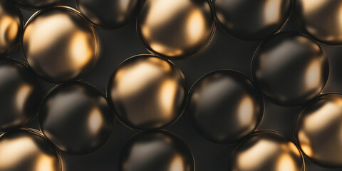 Pale gold spherical carbon textures with a soft, reflective finish. Elegant and smooth patterns for sophisticated designs.