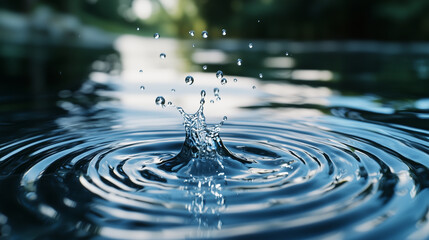 Pure Water Drop Impact with Gentle Ripples