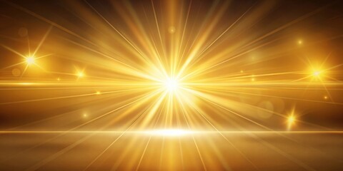 Lens flare on gold background with sun ray effect in a bright room, light, lens flare, light, lens flare, reflection