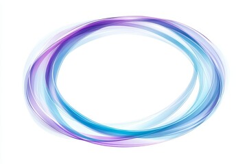 Abstract blue and purple swirling circle frame.