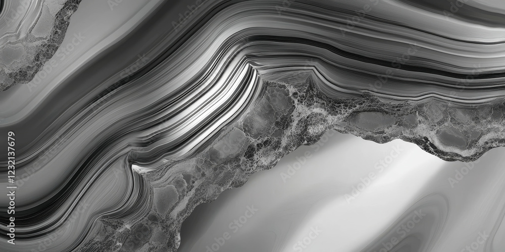 Poster abstract gray agate texture background with subtle monochromatic layers and smooth gradients. a mini