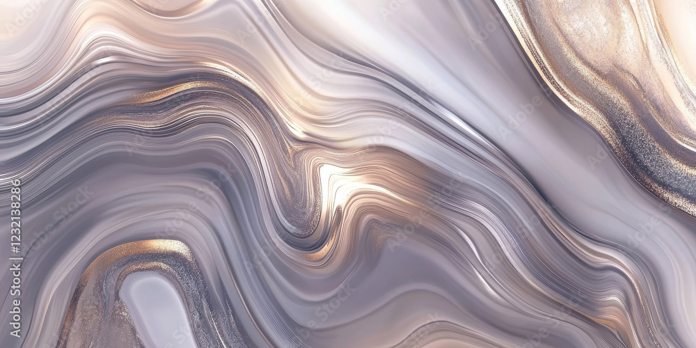Poster abstract silver agate texture background with sleek metallic tones and shimmering details. a futuris
