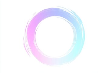Pastel circular brush stroke, abstract design element.