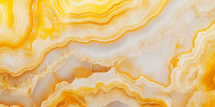 Abstract yellow agate texture background with golden, sunny hues and intricate banding. A bright and energetic design for modern and cheerful applications.