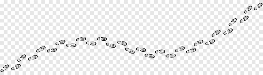Step footprints paths. footstep prints and shoe steps . shoe tread footprints vector illustration isolated on white background.