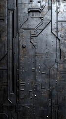 Metallic Abstract: An abstract texture showcasing intricate and detailed industrial metalwork, evoking themes of technology, innovation, and modern design.  