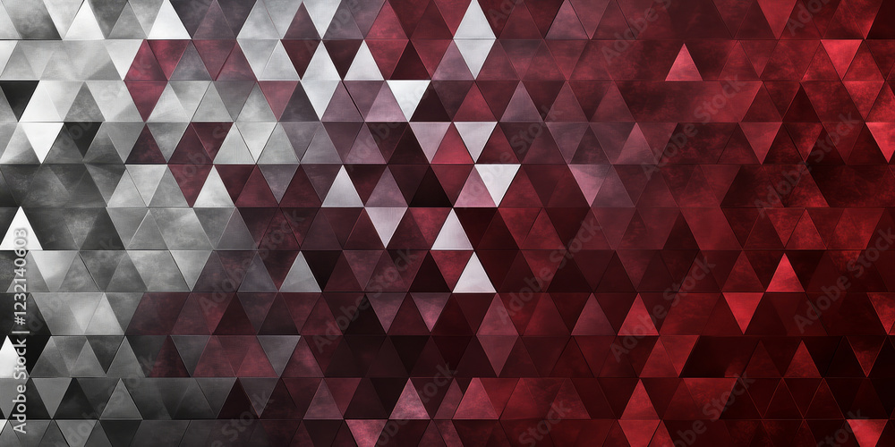 Poster maroon and silver geometric universal background for business presentation. elegant seamless triangu