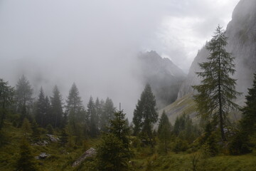 Hiking in Northern Italy's stunning landscapes and scenery in the Dolomites Mountain Range 
