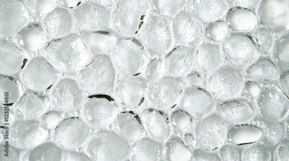 Aufkleber condensation water drops on white horizontal background. rain droplets with light reflection abstrac