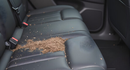 Dirt and Debris on Car Back Seat