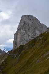 Hiking in Northern Italy's stunning landscapes and scenery in the Dolomites Mountain Range 