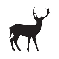 Deer animal silhouette vector design art