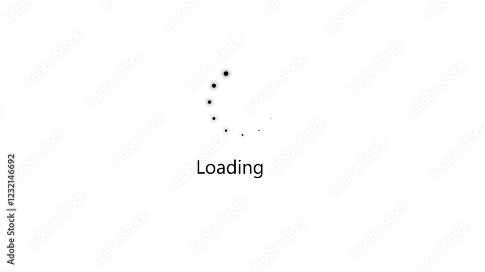 Aufkleber abstract circle loading animation on white background 4k video.