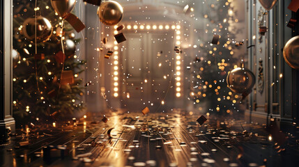 Fototapeta premium Creative Festive congratulations with a touch of elegance, featuring modern typography and a celebratory tone