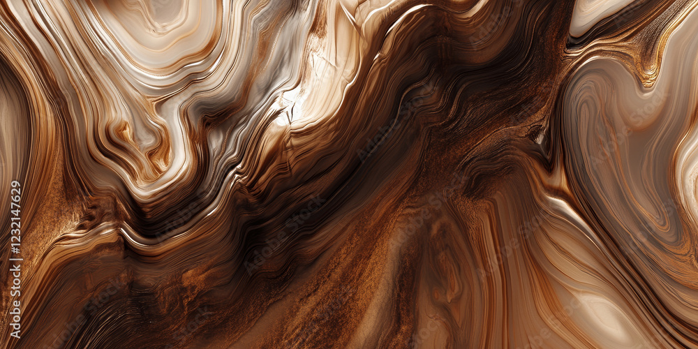Aufkleber abstract brown agate texture background with intricate layers and natural patterns. swirling earthy 