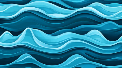 Fototapeta premium Abstract ocean waves background illustration. Ideal for website design, presentations, and print