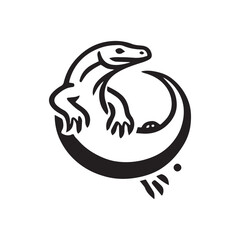 2d Komodo logo on a white background