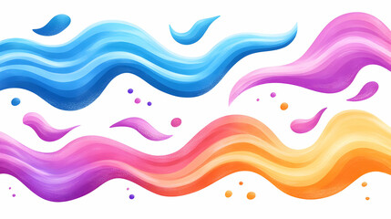 Fototapeta premium Colorful abstract wave design, vibrant background, fluid shapes, perfect for website banners