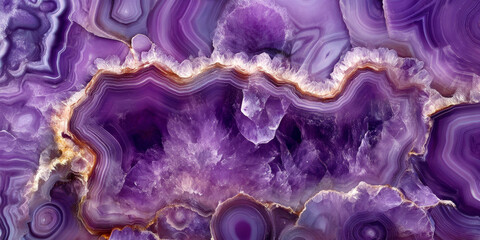 Obraz premium Abstract purple agate texture background with rich amethyst hues and swirling layers. A dramatic and sophisticated design for artistic or luxury applications.