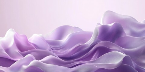 Obraz premium Abstract purple waves, fluid design, 3d render, Generative AI
