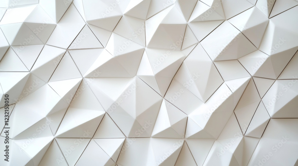 Poster vector background with white triangles, geometrical pattern with polygons