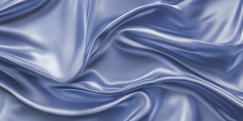 Fototapeta premium Frosty silver-blue textures wallpaper featuring smooth silk waves. The cool metallic tones create a sleek and modern high-definition design.