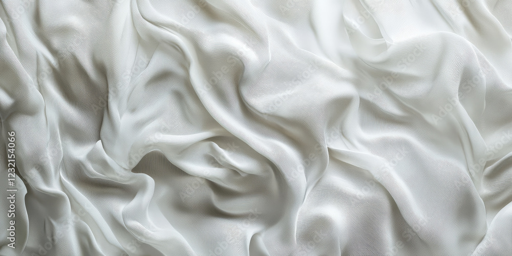 Poster white textures wallpaper featuring abstract silk waves. smooth and flowing patterns create a modern,