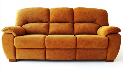 Cozy Orange Couch for Modern Living Room Decor