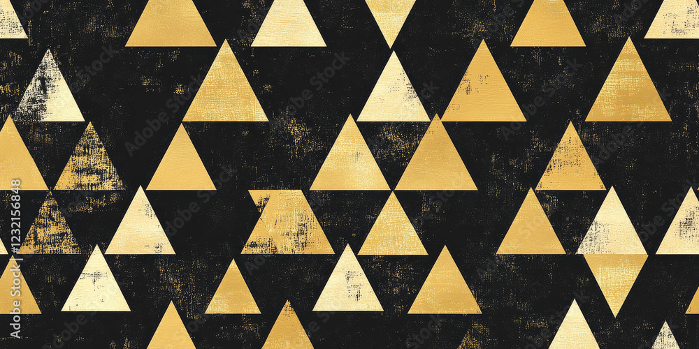 Aufkleber black and gold geometric universal background for business presentation. abstract seamless pattern w